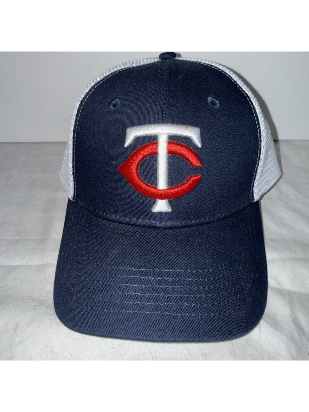 Minnesota Twins Melonwear Trucker Hat Navy White Mesh Snapback MLB TC Logo